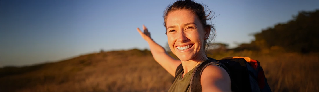 Dentist Merrimack NH Woman Smiling In Nature